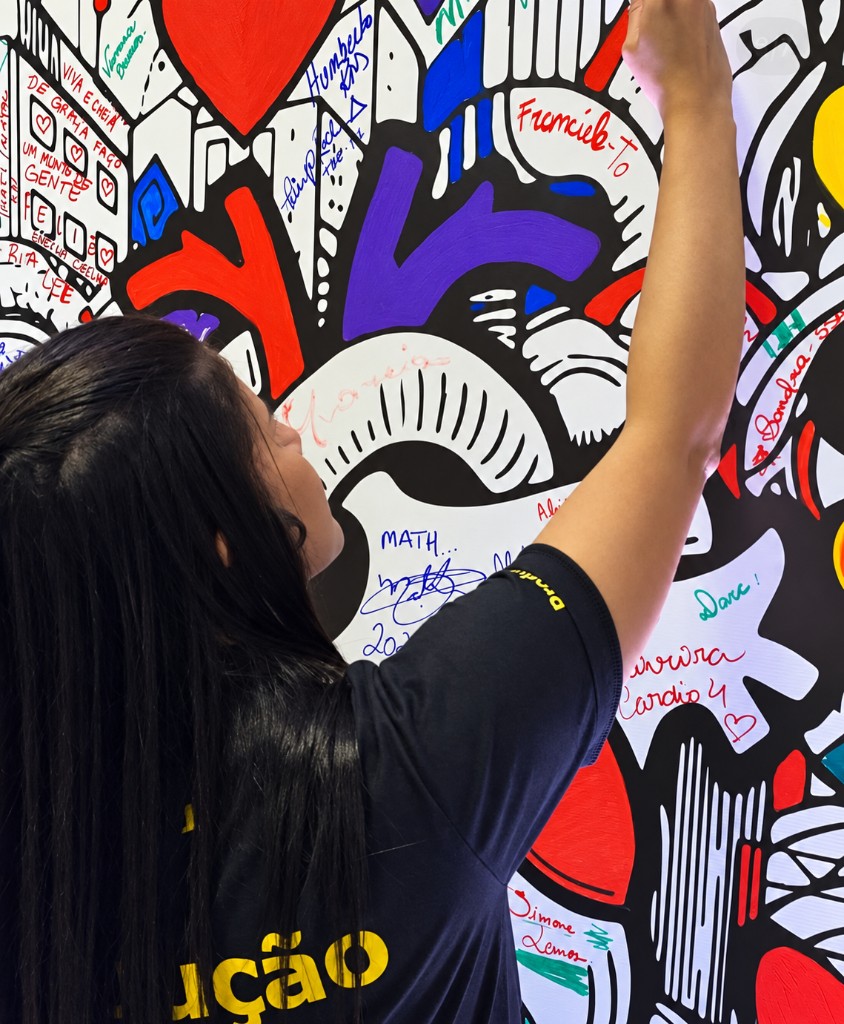 Mural interativo do evento